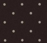 Off-White on Dark Chocolate Print Dot Silk Pocket Square #MCDP-39